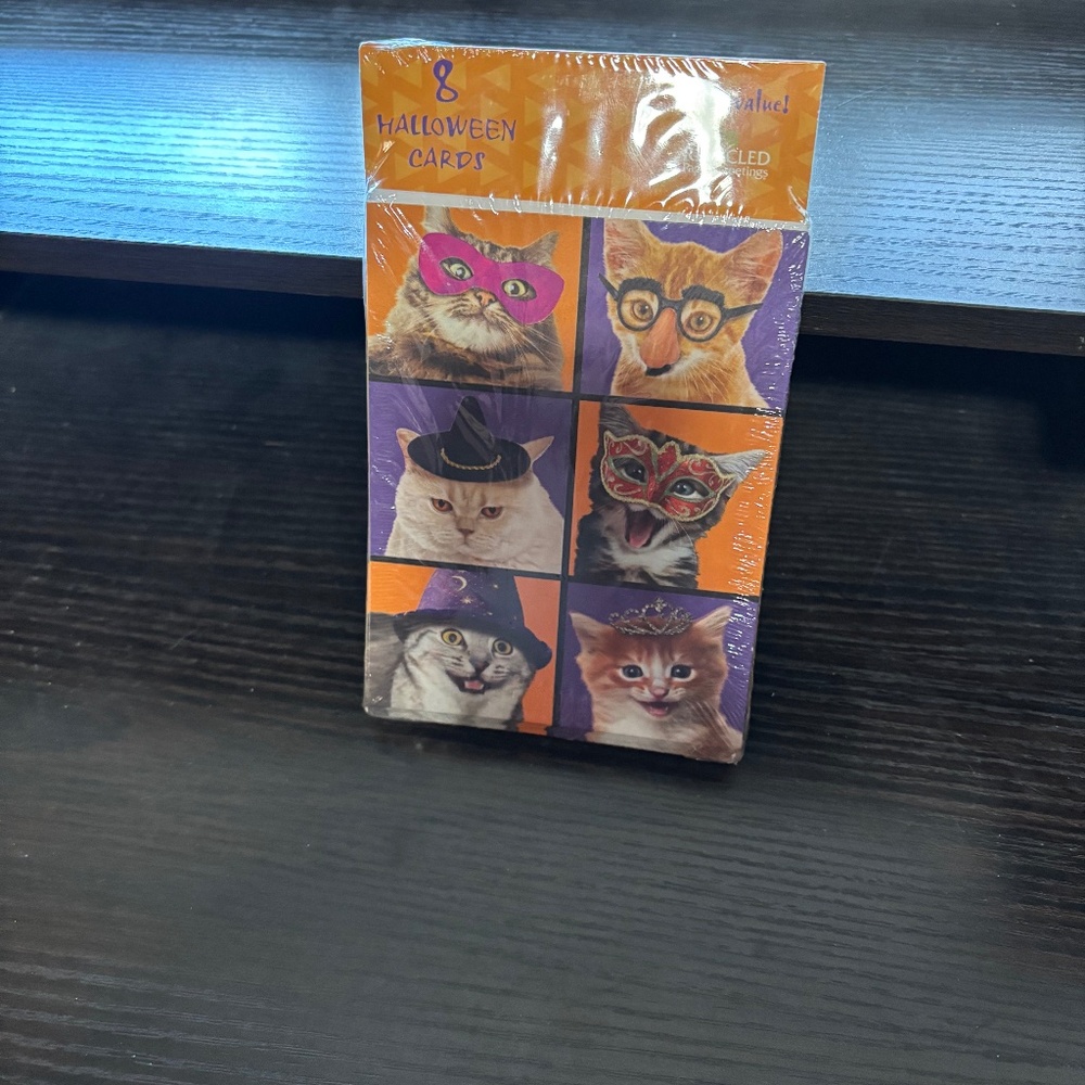 HALLOWEEN CAT CARD SET